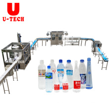 U Tech completely automatic 8000bph plastic small bottled a to z liquid pure drinking mineral spring water filling machine